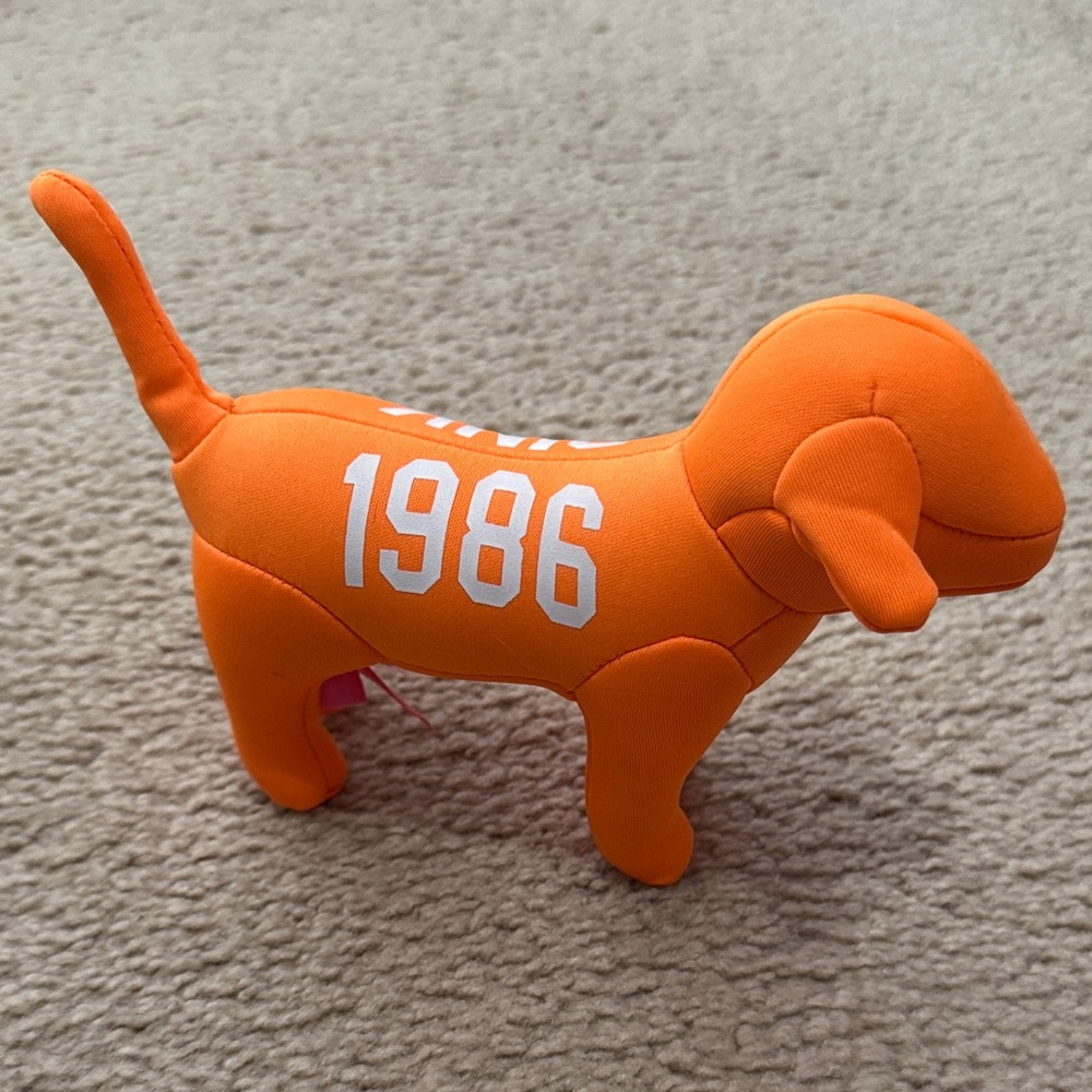 Victoria's Secret Orange 1986 PINK collectible dog